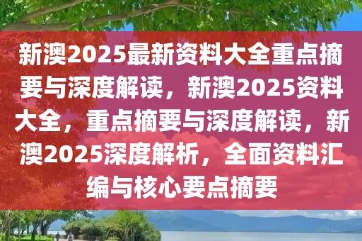 揭秘2025新澳精准资料，深度解析与全面落实之道